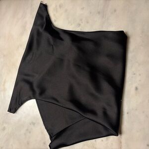 Zara Black halter Satin Top